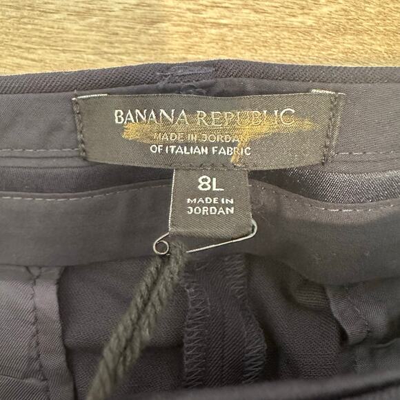 Banana Republic TALL Siena Slim Italian Wool Ankle Pant Navy Blue 8 444805 - Picture 6 of 12